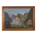 Painting "The River in the Mountains”, Scandinavian design, 1970s