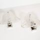Set of two heavy ice glass 'Paper fold' sconces by Kalmar