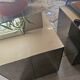 Pair of amber mirror cubes