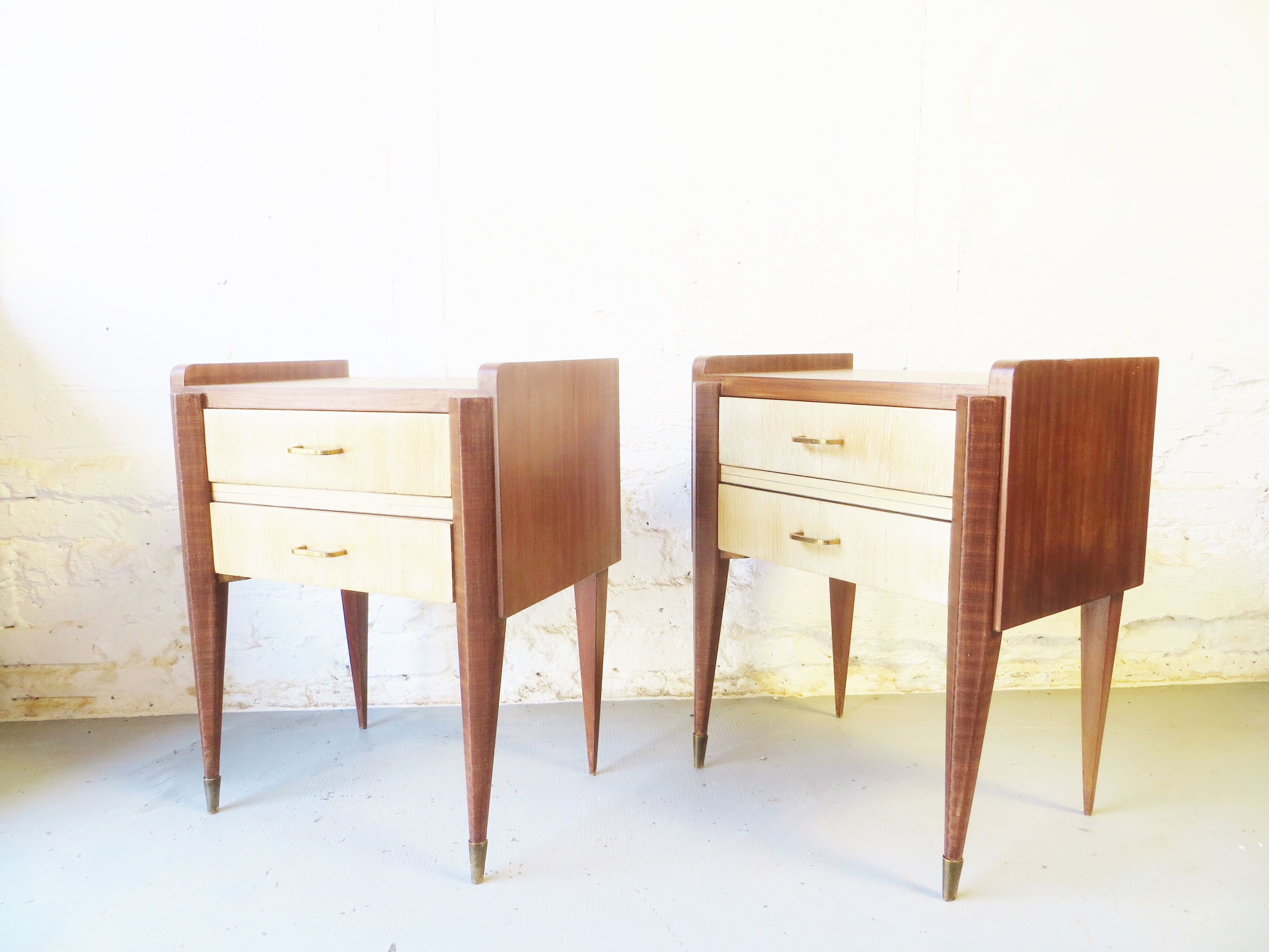 Pair of Art Deco 40s bedside tables