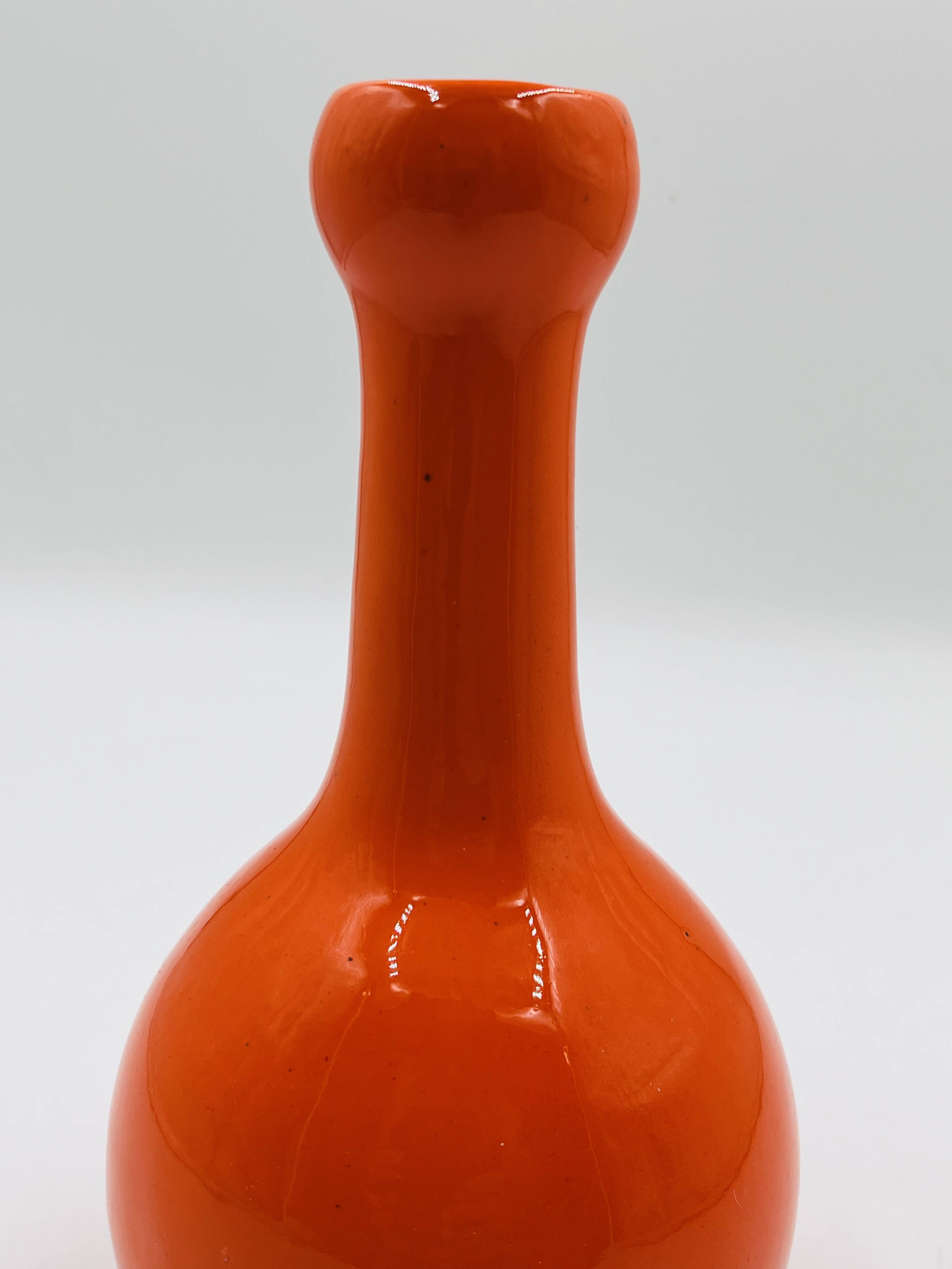 Vase céramique orange Italy