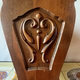 Vintage carved wooden magazine rack