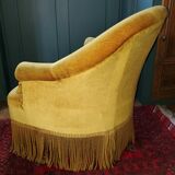 Golden yellow toad armchair