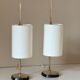 Pair of vintage brass lamps design 60 years
