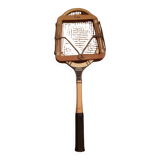 Rare vintage Babolat Aspa wooden tennis racket and vintage Dunlop frame