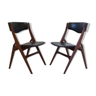 Paire de chaises scandinaves 1960