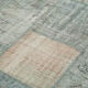 Handwoven oriental overdyed 176 cm x 241 cm grey patchwork carpet
