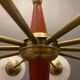 Italian sputnik chandelier in opaline glass, 1960s