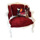 Old fully restored shepherdess armchair