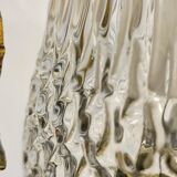 Ceiling lamp wrought iron and glass Spain, 1970s