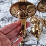 Paire d'appliques italiennes en bronze de style néo-baroque