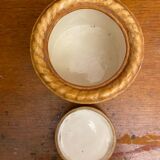 Antique pillivuyt terrine in a pate shape in a vintage porcelain fired crust