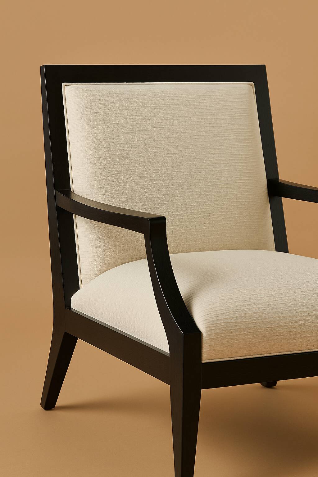Pair of Art Deco armchairs — black lacquered wood and zebra leather - mid-century