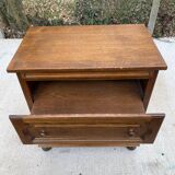 Buffet anglais 2 portes bois massif chêne moyen satin
