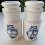 Pair of opaline jars
