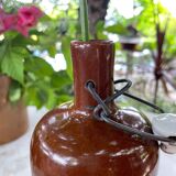 Stoneware bottle with porcelain stopper
