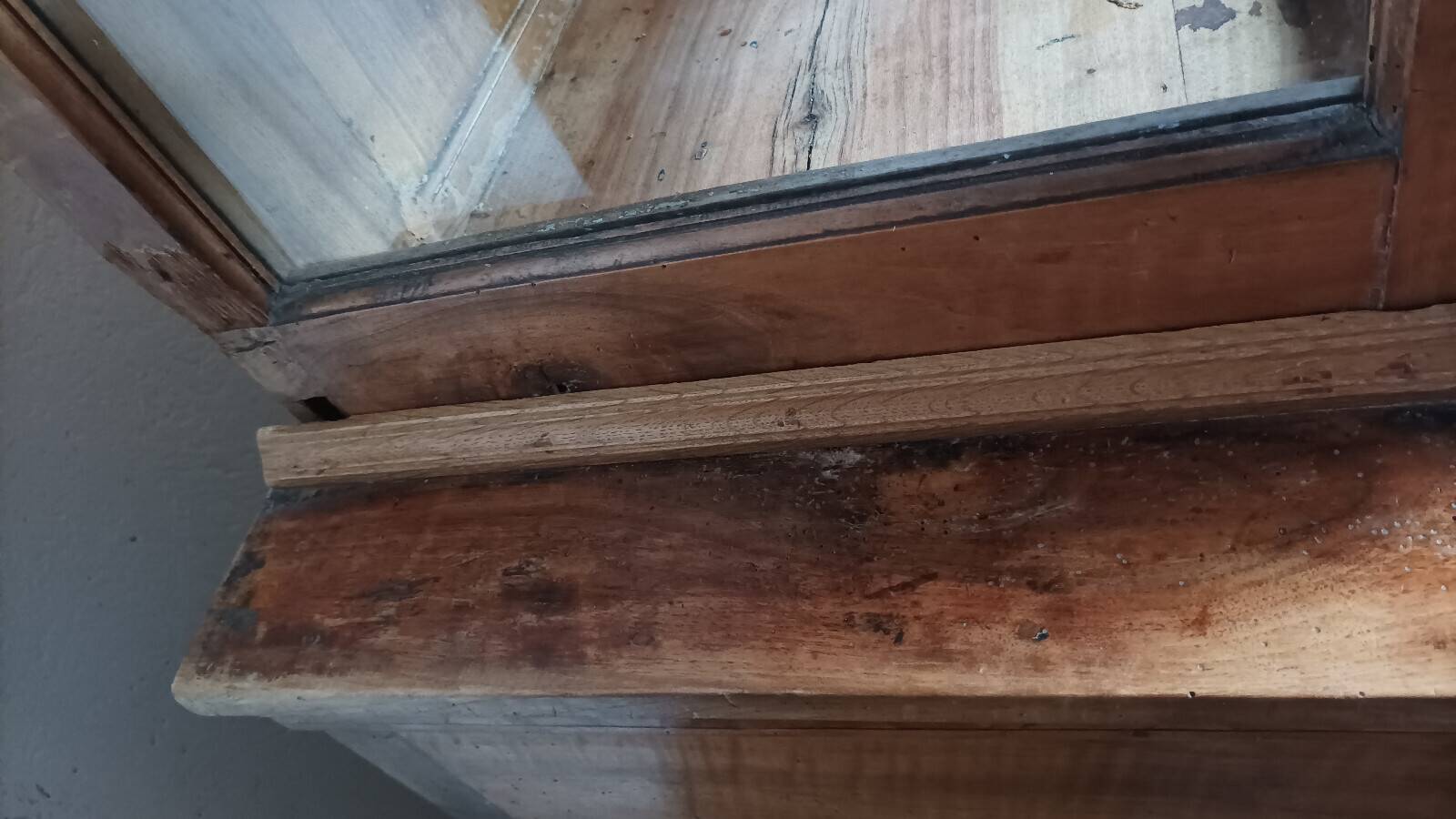Biedermeier buffet in precious wood marquetry and ebony