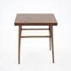 1960s Mid-Century Czech Oak Side Table with Woven Magazine Shelf