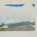 Watercolor The Calm Sea Lieven Florizoone Signed and Dated 1982