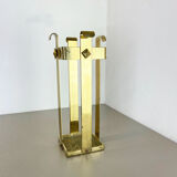 Original Hollywood Regency Solid Brass 3,3kg Umbrella Stand, Italy, 1970s