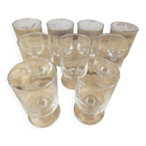 Set of 9 vintage Luminarc wine glasses, transparent Sweden model
