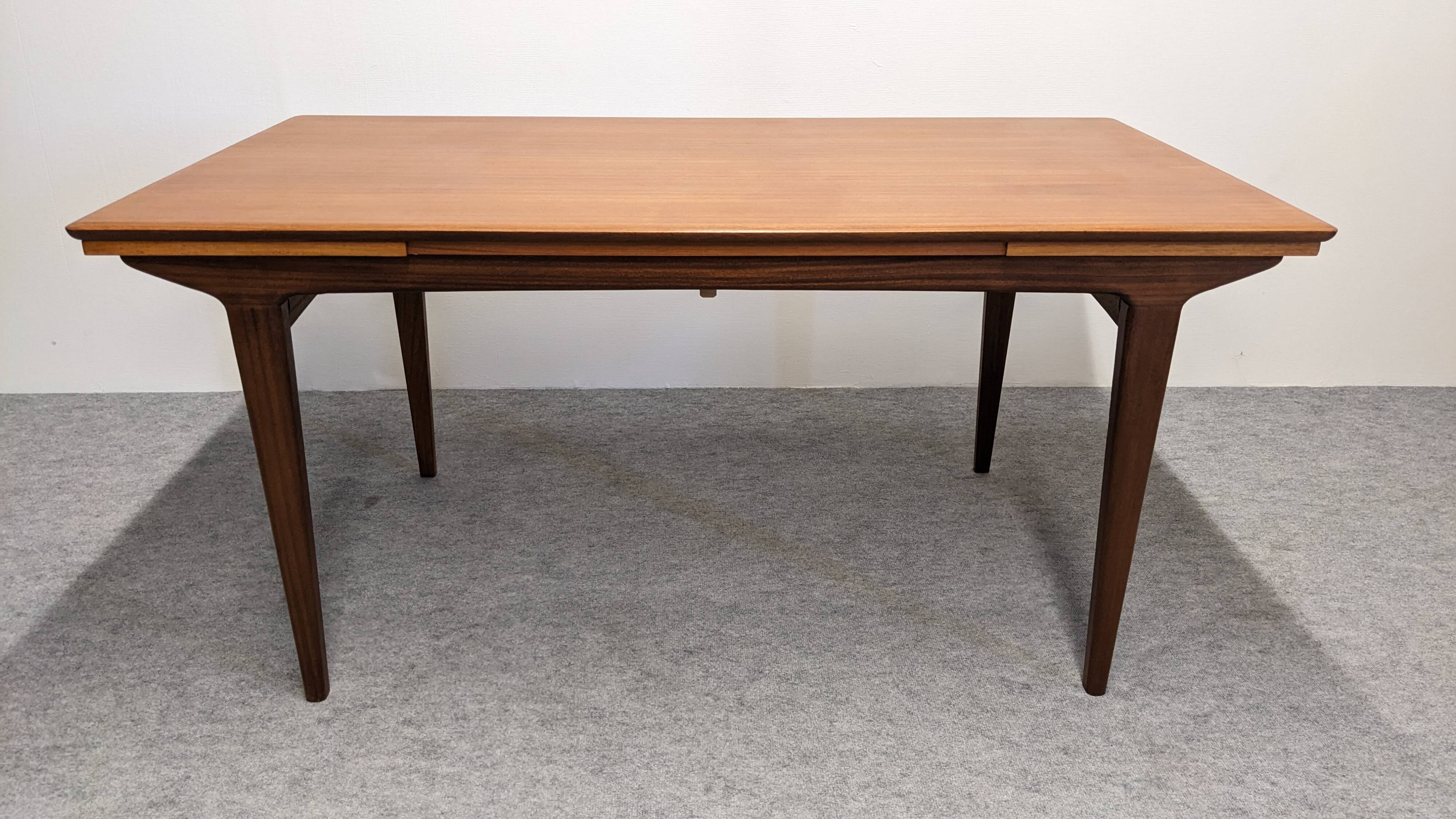 Extendable teak dining table by LB Kofod Larsen circa 1960