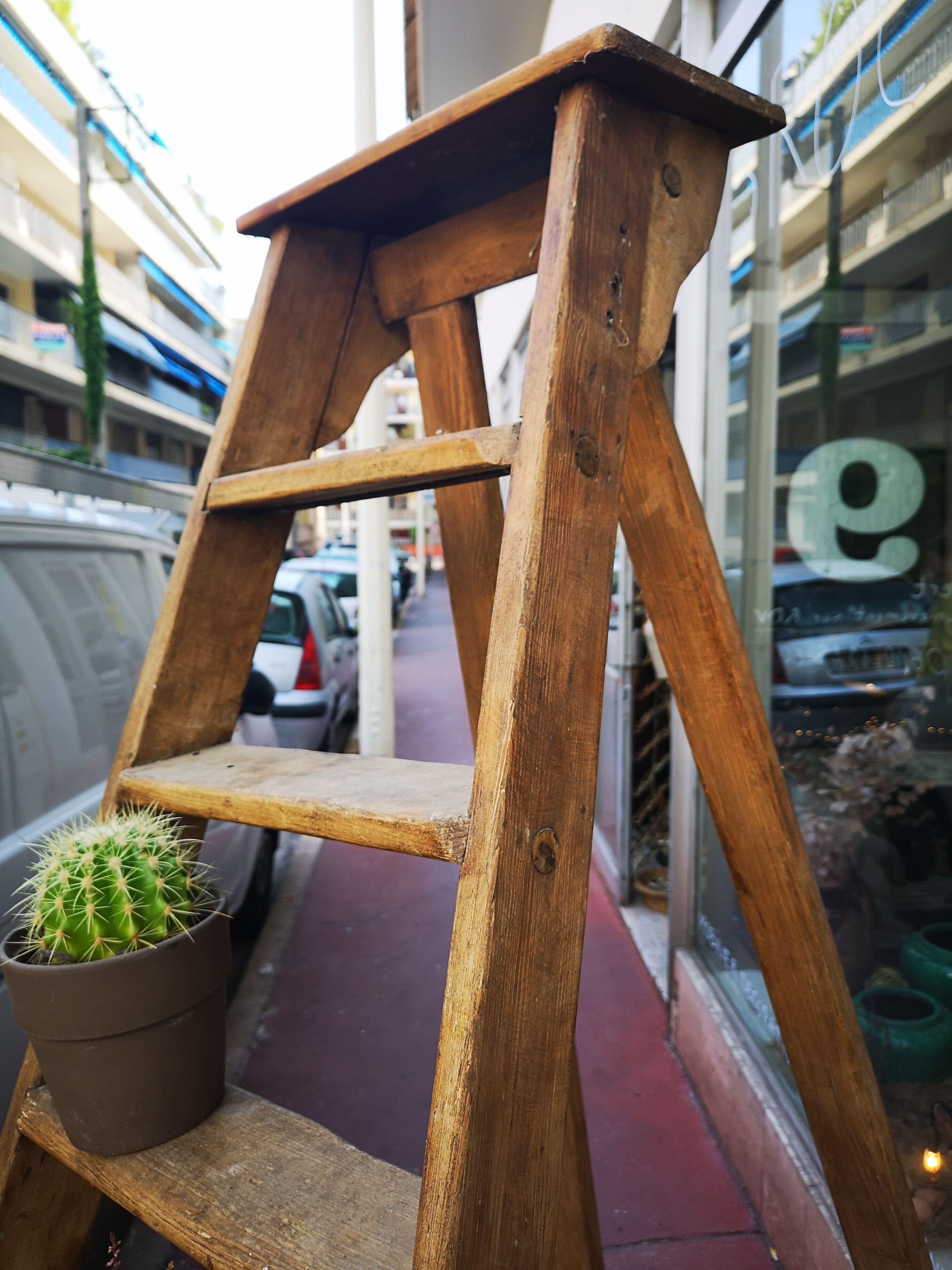 Wooden stepladder old