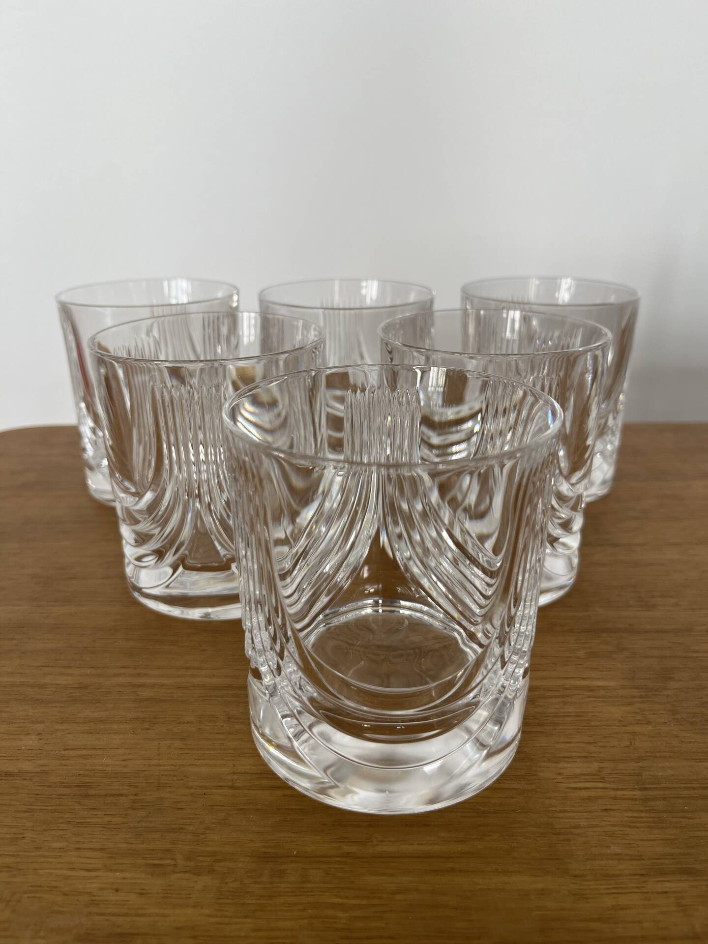 Set of 6 crystal whisky glasses