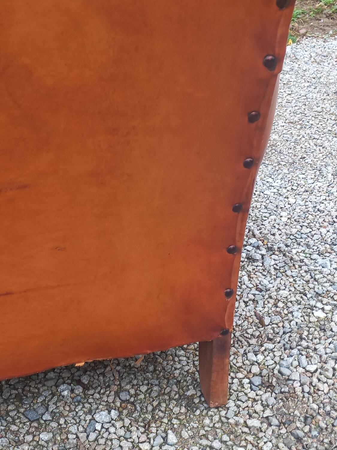 Art deco leather club chair from the 1930s