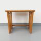 Vintage Guillerme and Chambron coffee and side table in solid oak and ceramic from the 50s and 60s