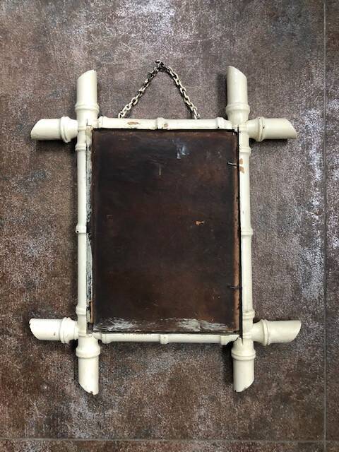 vintage bamboo mirror
