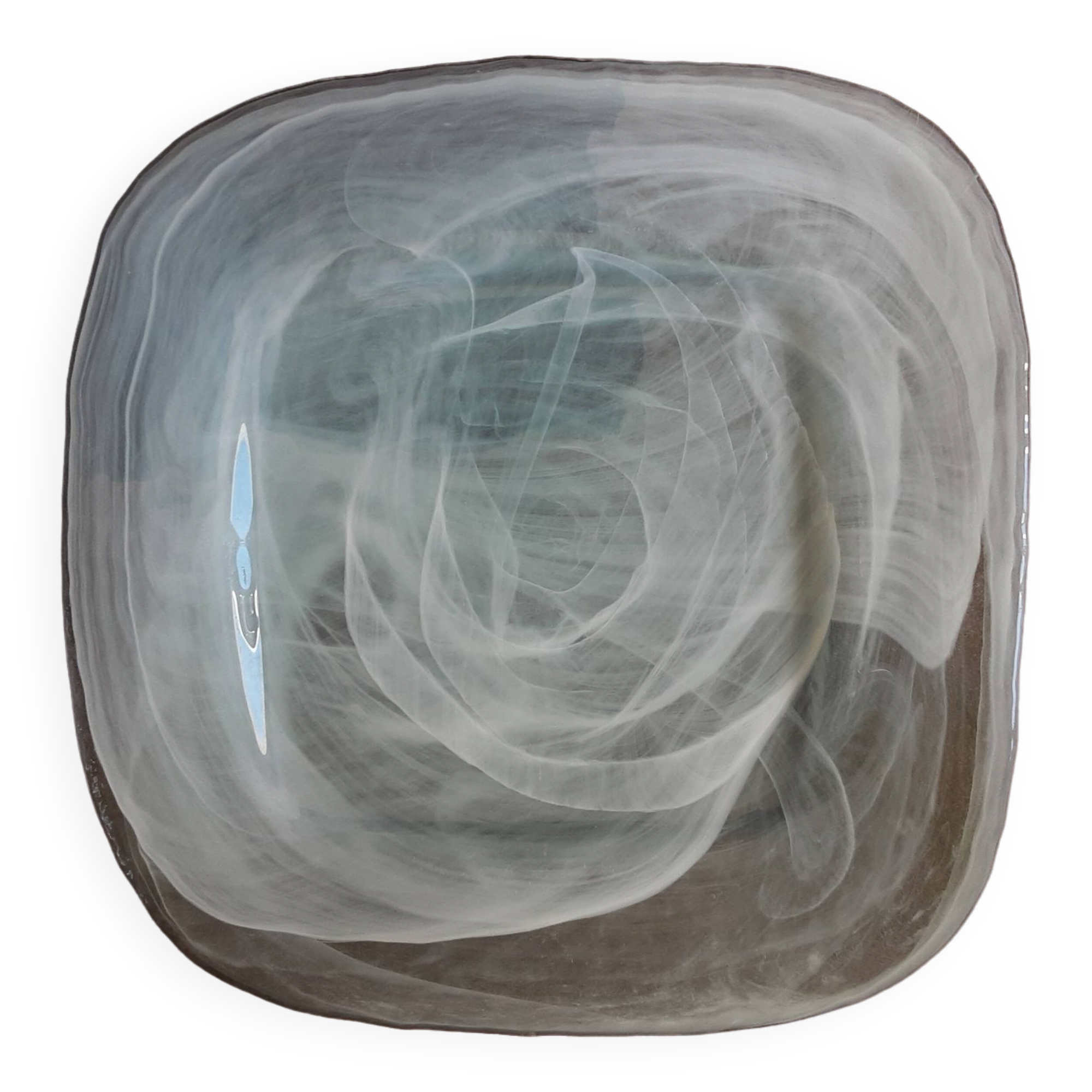 Jade green opaline dish