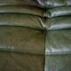 Green leather Togo living room set by Michel Ducaroy for Ligne Roset, 1979, set of 5
