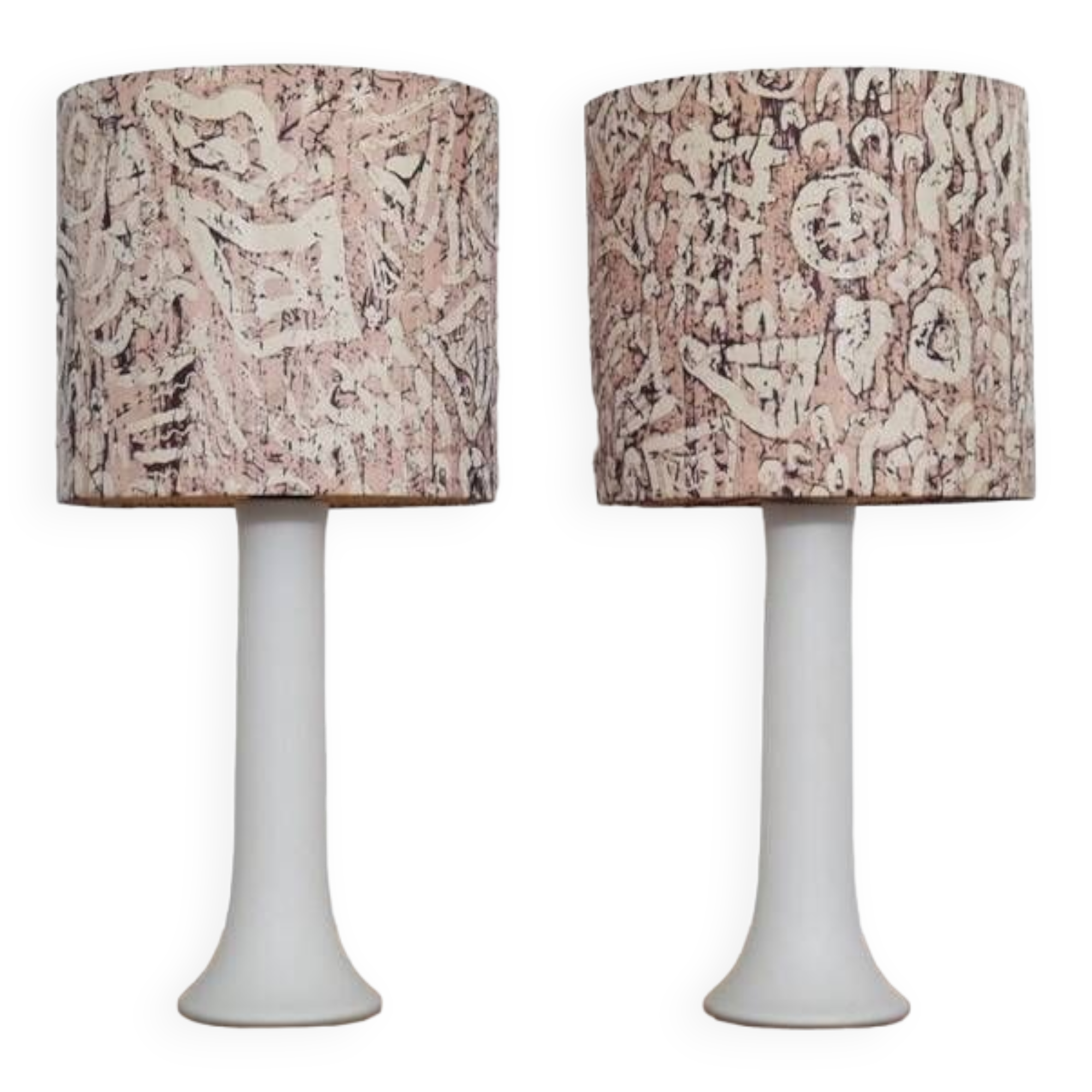 Pair of glass lamps by Luxus, Sweden 1970
