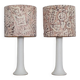 Pair of glass lamps by Luxus, Sweden 1970