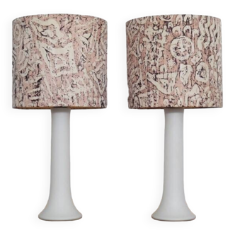 Pair of glass lamps by Luxus, Sweden 1970
