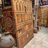 Berber heritage: ancient door decorated with camel bones