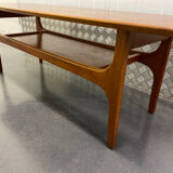 Teak coffee table with under top circa 1960