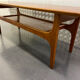 Table basse en teck avec sous plateau vers 1960