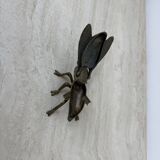 Brass ash tray fly shaped vintage , 1970s