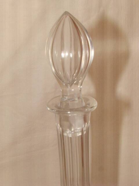 cut crystal wine carafe with a foot from "Lorraine", early 20th century