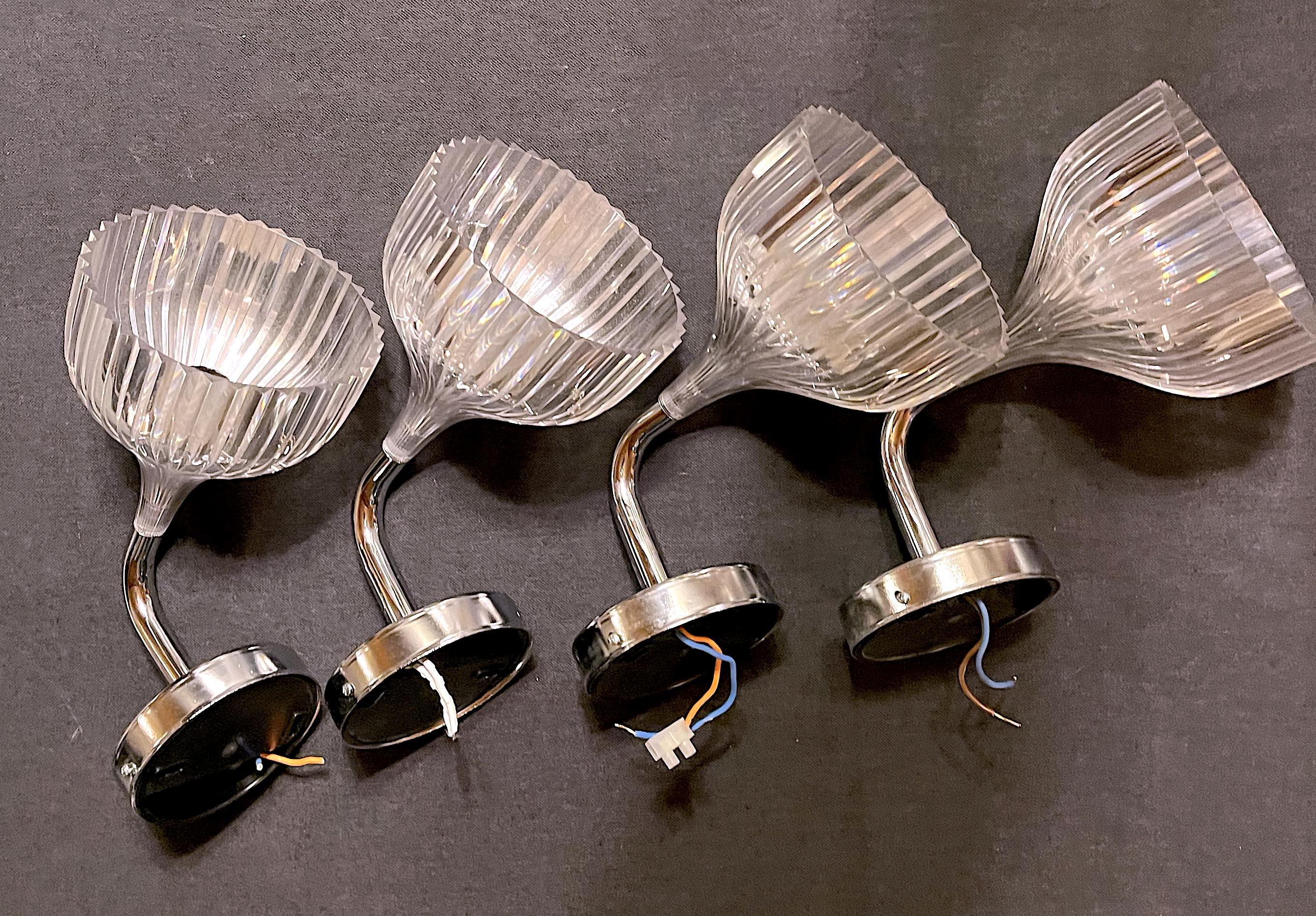 Kartell four metal crystal wall lamps