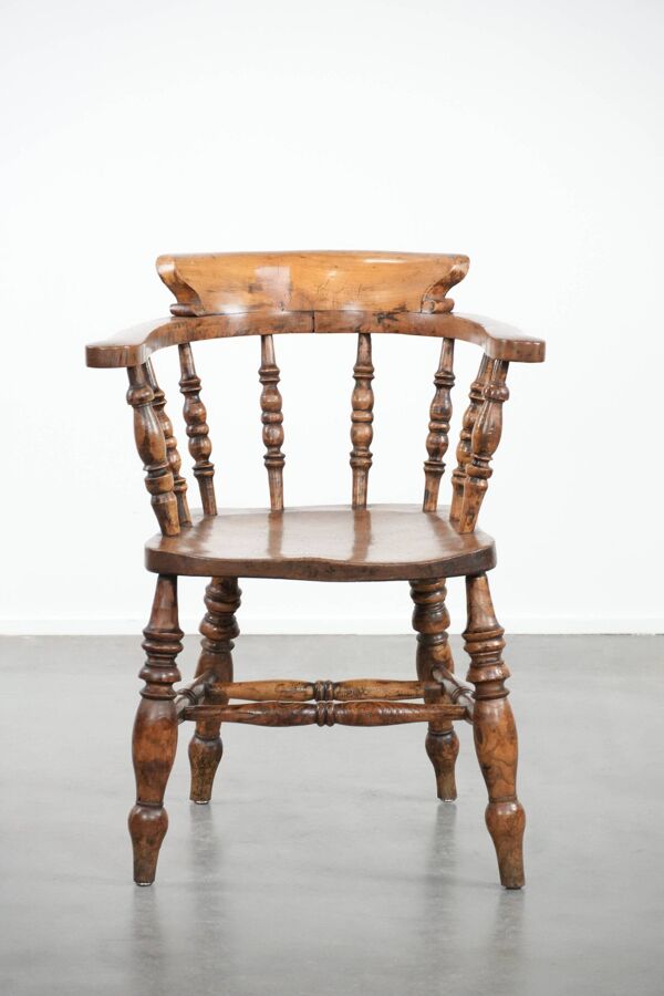 chaise de capitaine anglaise antique / chaise de bureau du début du 19e siècle