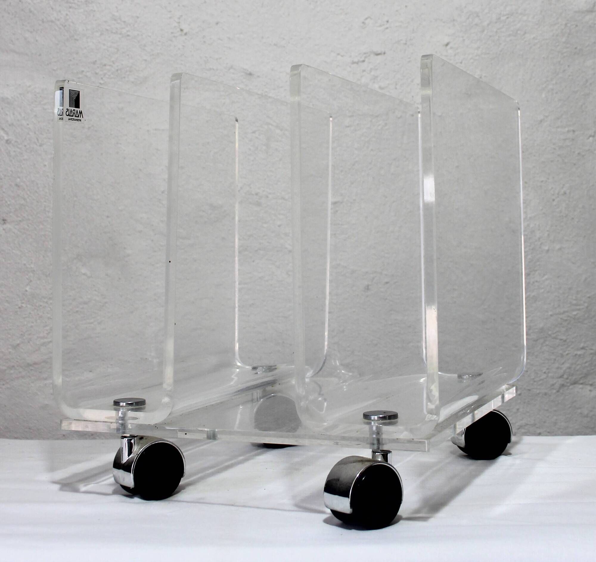 Plexiglass magazine rack 1970
