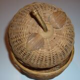 Apple box in vintage wicker