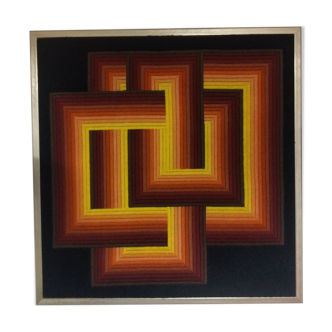 Painting Kinetic tapestry design 70's