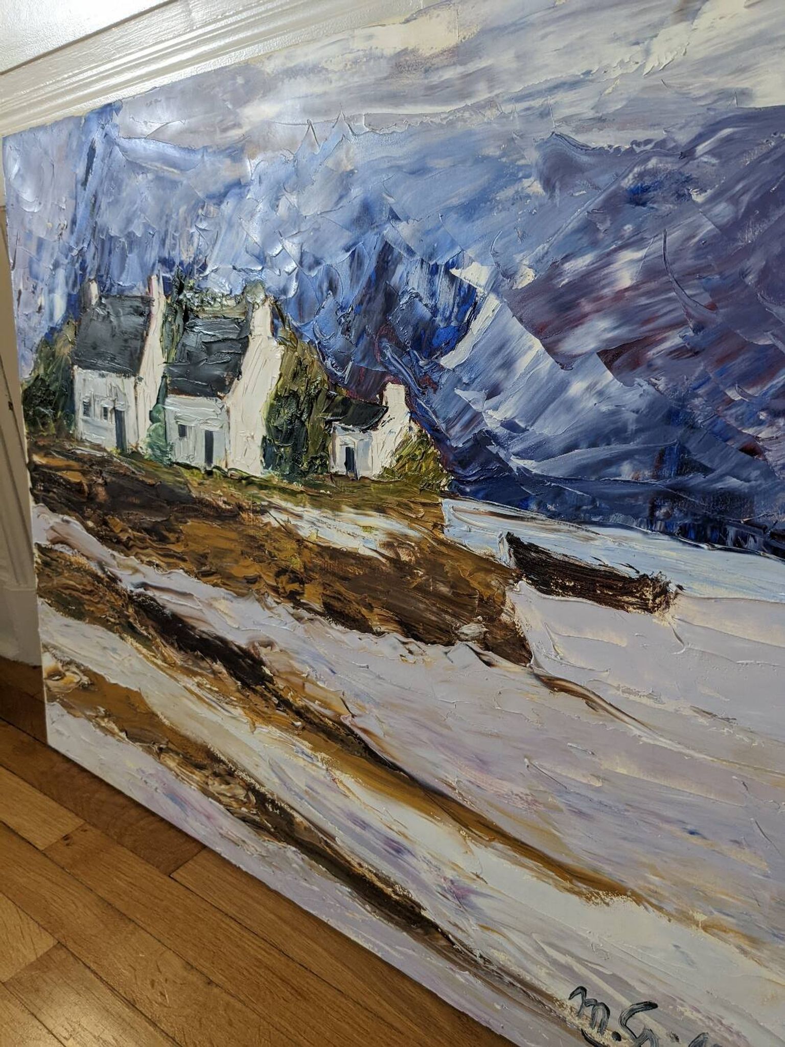 Painting painted with a knife