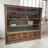 XXL oak display cabinet