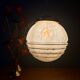 Vintage art deco globe pendant light in yellow and gold Clichy glass
