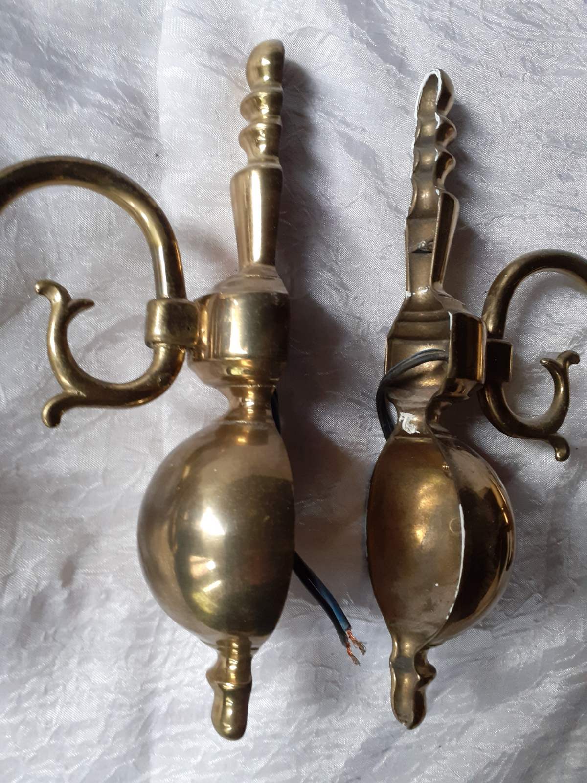 Pair of brass sconces